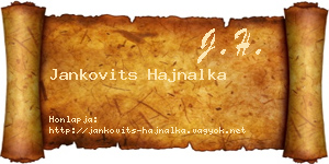 Jankovits Hajnalka névjegykártya