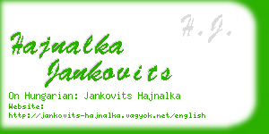 hajnalka jankovits business card